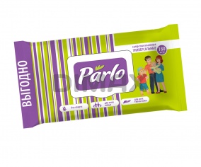 салфетки влажные PARLO универсальные для всей семьи с крышкой 180 шт